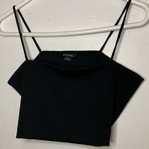 Monki Alice crop cami tank in black from ASOS